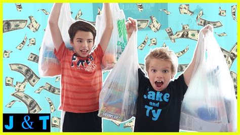 No Budget Dollar Store Shopping Challenge Jake And Ty Youtube