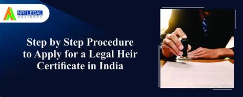 Step By Step Procedure To Apply For A Legal Heir Certificate In India