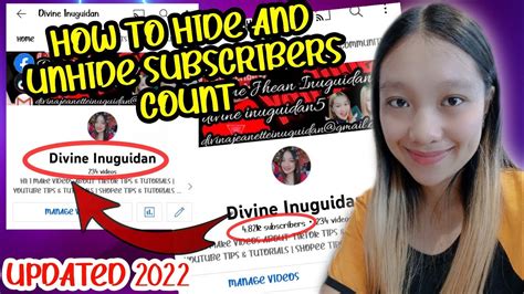 Paano Mag Hide At Unhide Ng Subscribers Sa Youtube Channel Ngayung