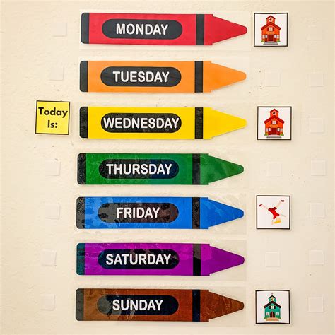 Days Of The Week Printable Signs Days Of The Week Learning Etsy