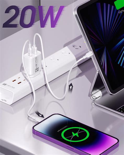 20w Usb C Fast Charger 2 Port Pd Usb C Wall Plug With Fast Charging