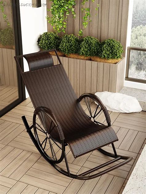 Wicker Weave Folding Cadeira De Balan O Para Adultos Cadeira