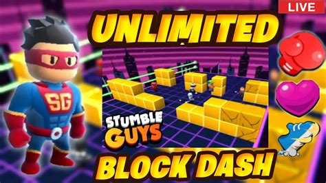 STUMBLE GUYS LIVE STREAM 0 46 1 UNLIMITED BLOCK DASH LIVE ROOM CODE