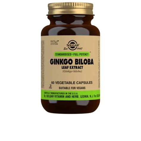 Solgar Ginkgo 60 Ginkgo Biloba 60 Cápsulas Vegetales Farmacia Granvia 216