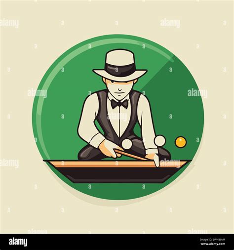 Round Billiard Table Stock Vector Images Alamy