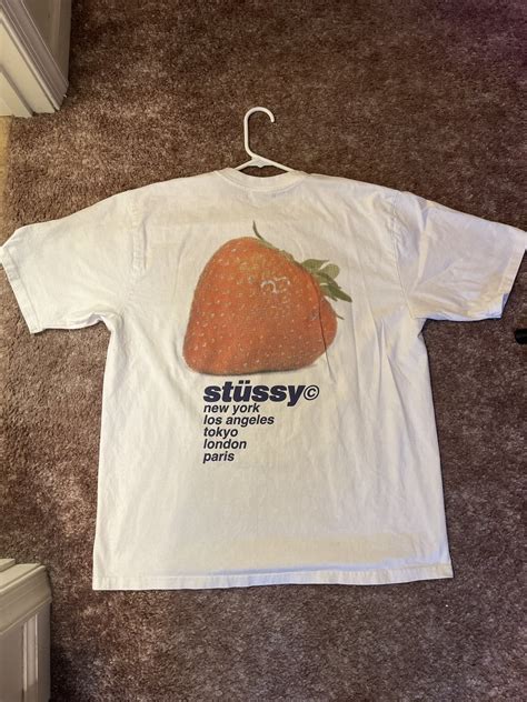 Stussy Stussy Strawberry Tee White Grailed