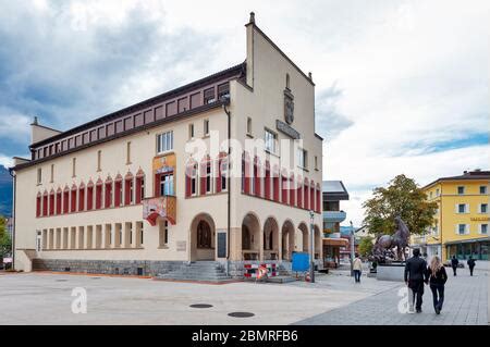 The Vaduz Rathaus (city hall) in Liechtenstein Stock Photo - Alamy