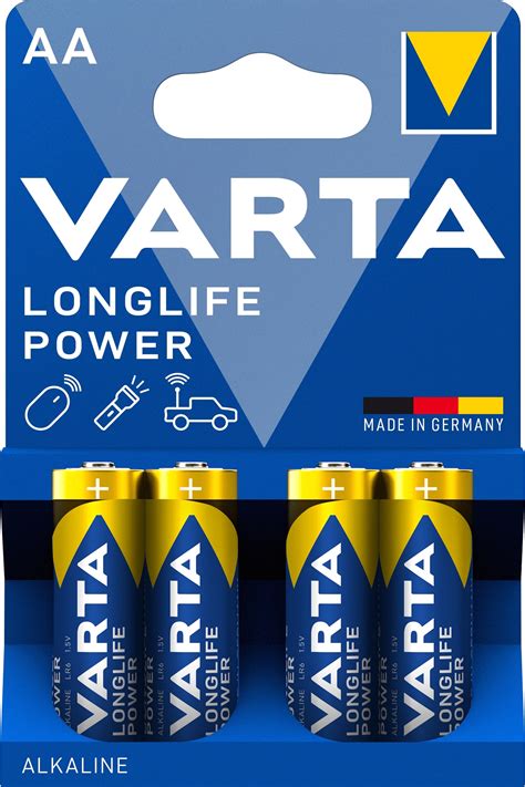 Батарейка Varta Longlife Power AA BLI 4 Alkaline (04906121414) – фото ...