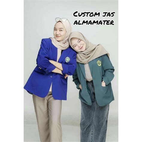 Jual Custom Jas Almamater Jas Sd Smp Santri Universitas Free Logo Dan