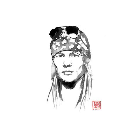 Axl Rose Drawing By Pechane Sumie Fine Art America