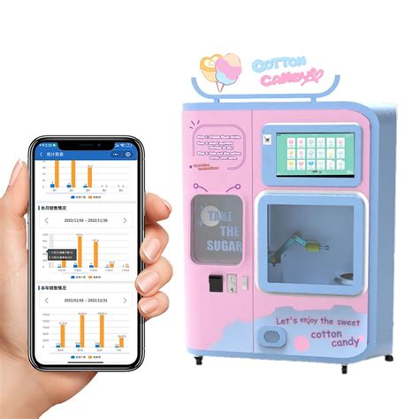 Cotton Candy Vending Machine With Sugar Full Automatic Electric Robot