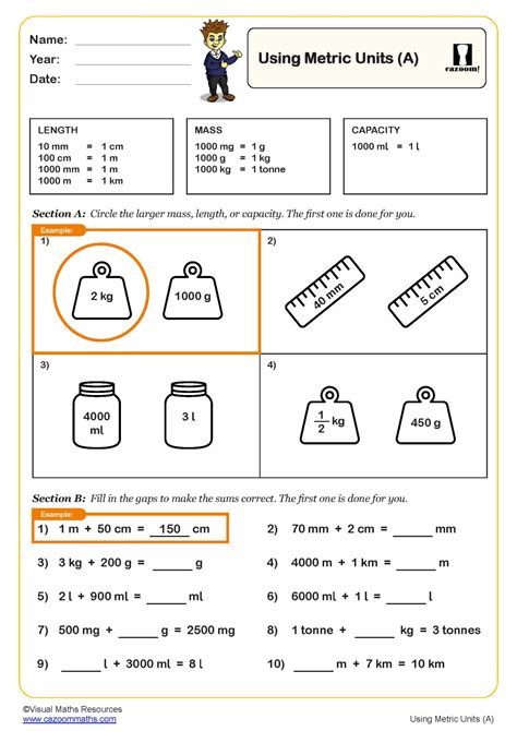 Using Metric Units A Worksheet Fun And Engaging Year 3 Pdf Worksheets