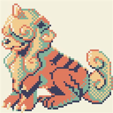 Growlithe Pixel Art