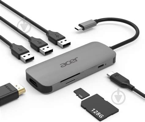 ᐉ Док-станция Acer 7in1 Type C dongle silver (HP.DSCAB.008) • Купить в ...