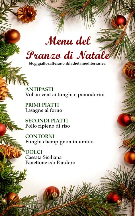 Menu Del Pranzo Di Natale Mirys Food Dieta Mediterranea E Non Solo