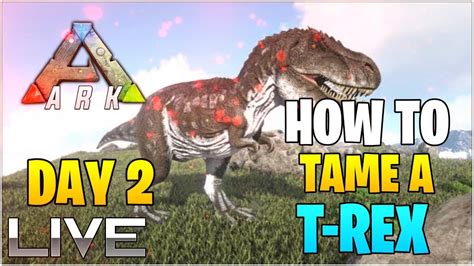 Ark Survival How To Tame Trex Streaming With Turnip Ark Taming