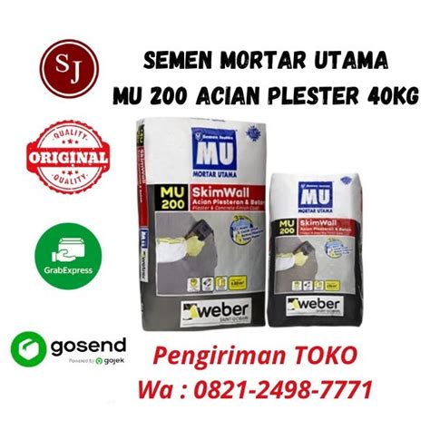 Jual SEMEN MU 200 SKIM COAT ACIAN PLESTER DAN BETON 20 KG MU200