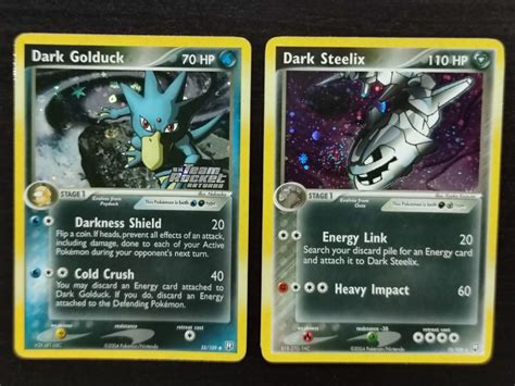 Pokemon Dark Golduck 35 109 Reverse Holo Dark Steelix 10 109 Holo