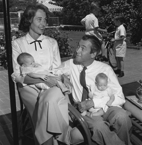 Jimmy Stewart With Wife Gloria And Daughters Judy And Kelly Celebrity