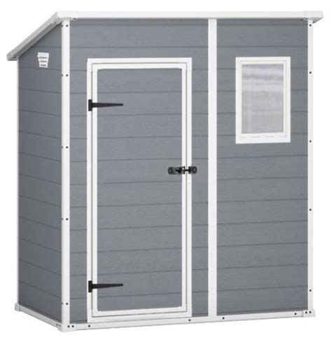 Keter Manor Pent 6x4 Grey Outdoor Storage Shed 6ft X 3 6ft X 6 6ft