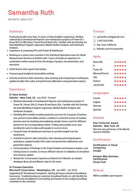 Senior Data Analyst Resume Example 2022 Writing Tips Resumekraft 2022