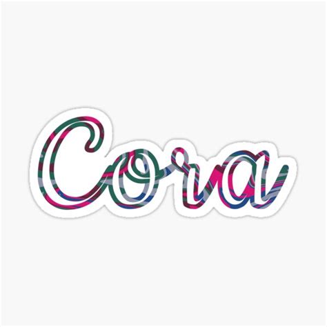 Cora Name Sticker Sticker For Sale By Uni Hannah Corn Redbubble