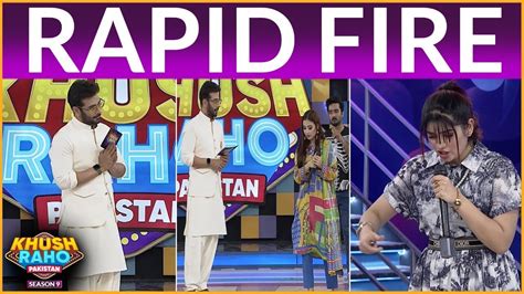 Rapid Fire Khush Raho Pakistan Season 9 TikTokers Vs Pakistan Star