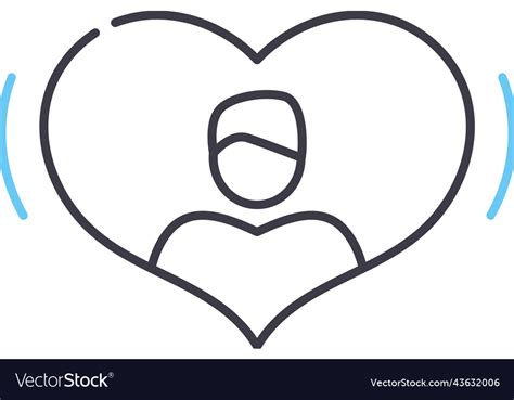 Customer Loyalty Line Icon Outline Symbol Vector Image