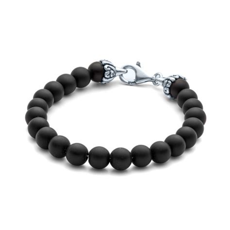 Elements Matte Black Onyx Bead Bracelet Landing Company