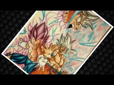 DIBUJO A GOKU ULTRA INSTINTO Y VEGETA ULTRA EGO Drawing Goku And