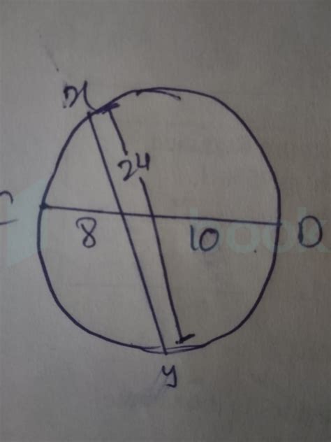 [Solved] In a circle of radius 9 cm, CD is diameter and XY is chord o