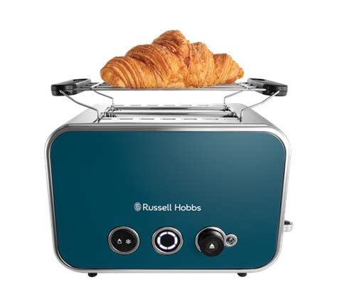 Russell Hobbs Distinctions Kettle And 2 Slice Toaster Bundle Blue