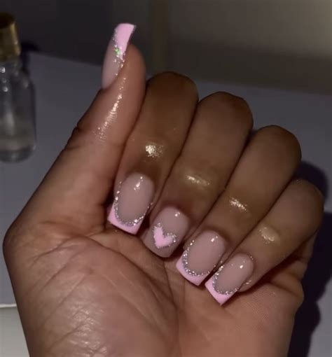 Short French Tip Nails French Tip Nail Designs Pink Nails Girly