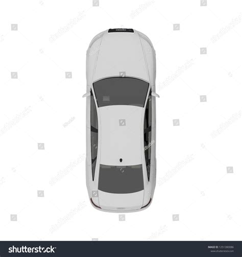 Car Top View Vehicle Overhead Isolated Stockillustration 1251380086