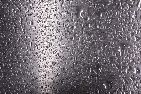 Texture Of Gray Metal With Drops Of Water