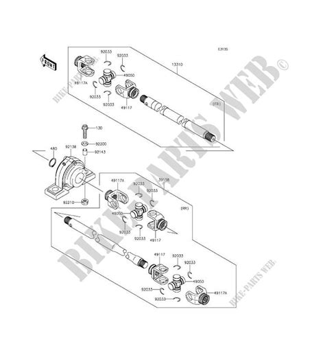 Arbre De Transmission H Lice Pour Kawasaki Mule Trans X