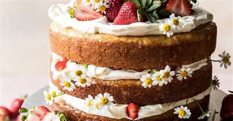 Strawberry Chamomile Naked Cake Healthy Recipes Smoothies