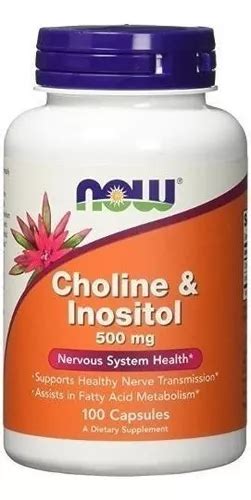 Choline Colina Inositol 100 Capsulas 500mg Sistem Nervioso Envío gratis