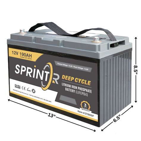 12V 190AH SPRINTR Economy Battery 12190SP Miller Tech