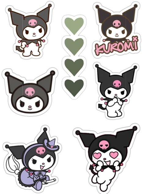 Kuromi Sticker En Pegatinas Bonitas Pegatinas Imprimibles