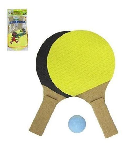 Kit Ping Pong C 2 Raquetes Bolinha Ref 1 PICA PAU Kit Ping Pong