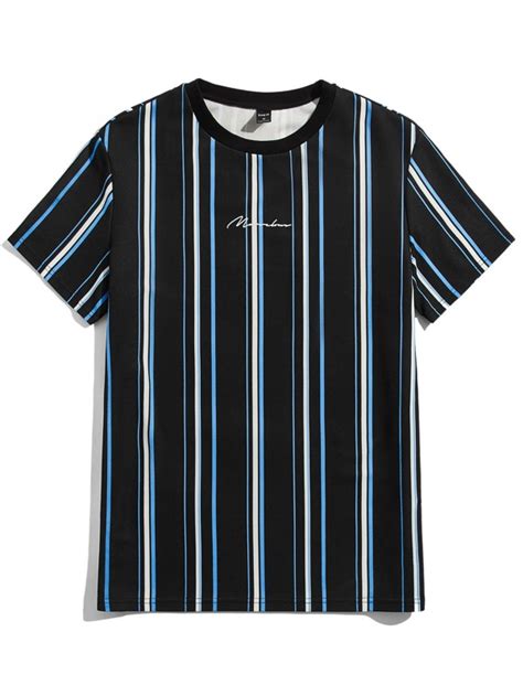 Manfinity Legnd Men Letter Graphic Striped Tee Shein In