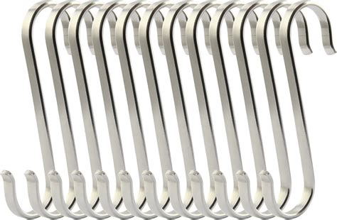 Amazon RuiLing 12 Pack Size Medium Flat S Hooks Heavy Duty Genuine