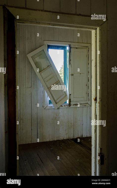 Broken Window Shutter Hi Res Stock Photography And Images Alamy