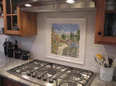 15 Astounding Tile Murals Kitchen Backsplash Foto Idea Kitchen Tiles