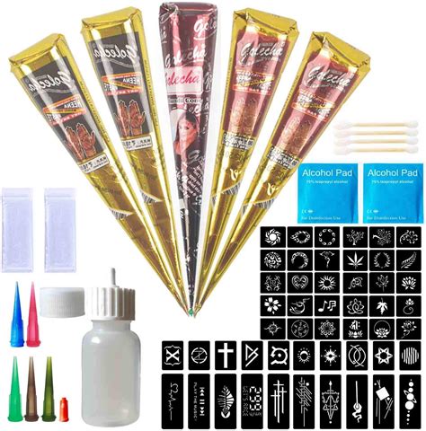 Manbaku Pack Temporary Tattoo Kit Conical Temporary Art Tattoos