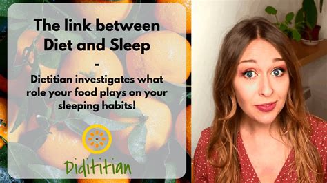 The Link Between Your Diet And Sleep Dietitian Investigates Role Your