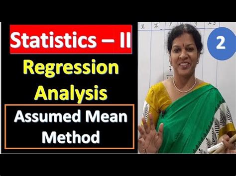 2 Regression Analysis Assumed Mean Method From Statistics Subject