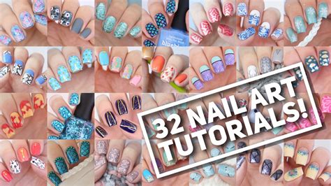 32 Nail Art Tutorials Nail Art Design Compilation 2 Youtube