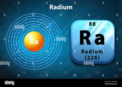 Flashcard Of Radium Atom Stock Vector Image Art Alamy